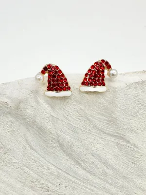 Santa Hat Beaded Earrings