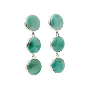 Seafoam Tiered Turquoise Earrings