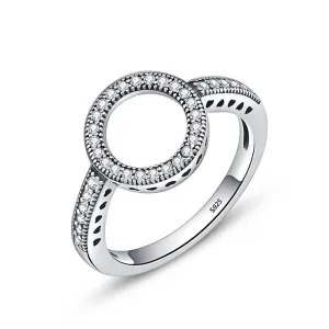 Simple and Elegant Round Bejeweled Ring