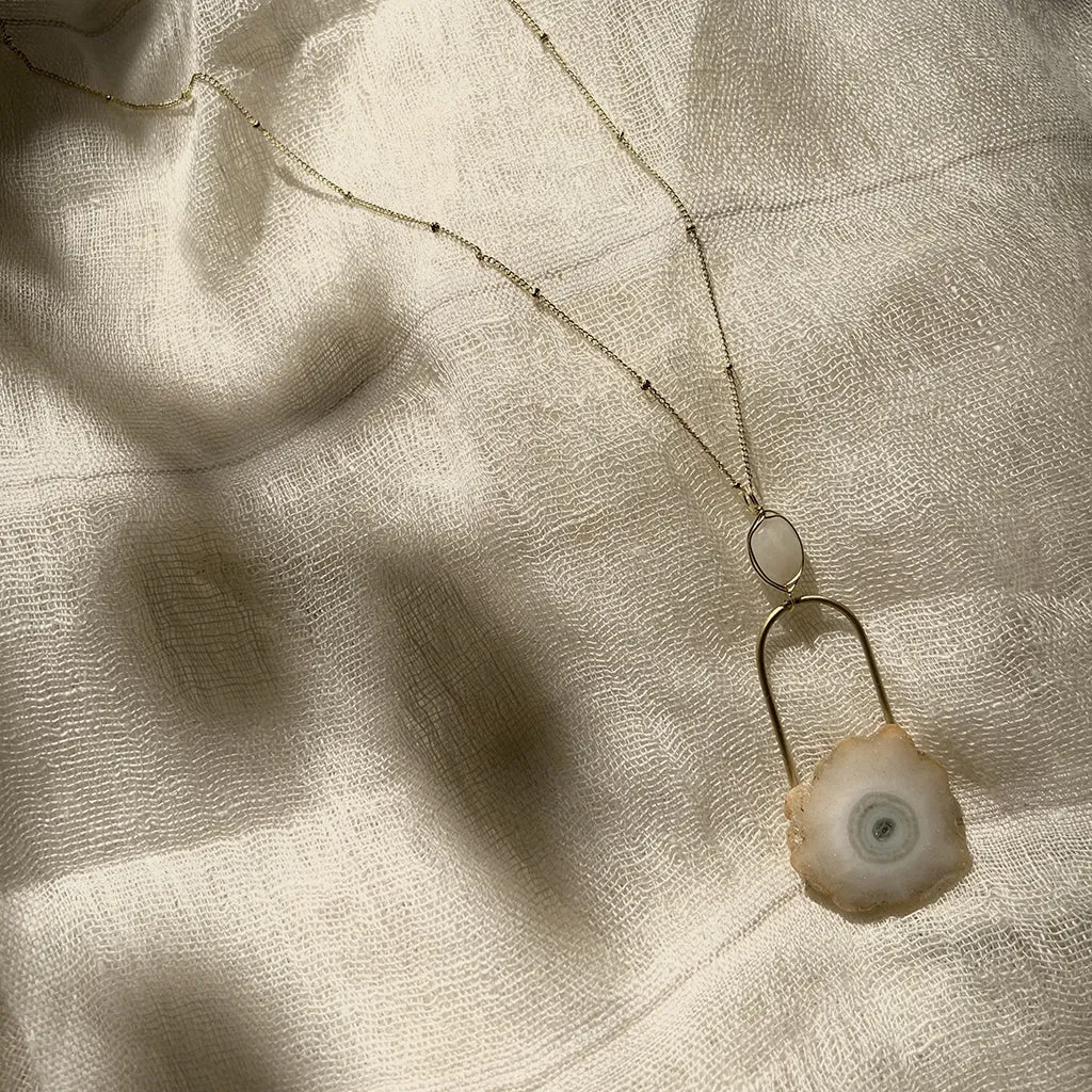 Solar Quartz Eye Necklace by SLATE   SALT