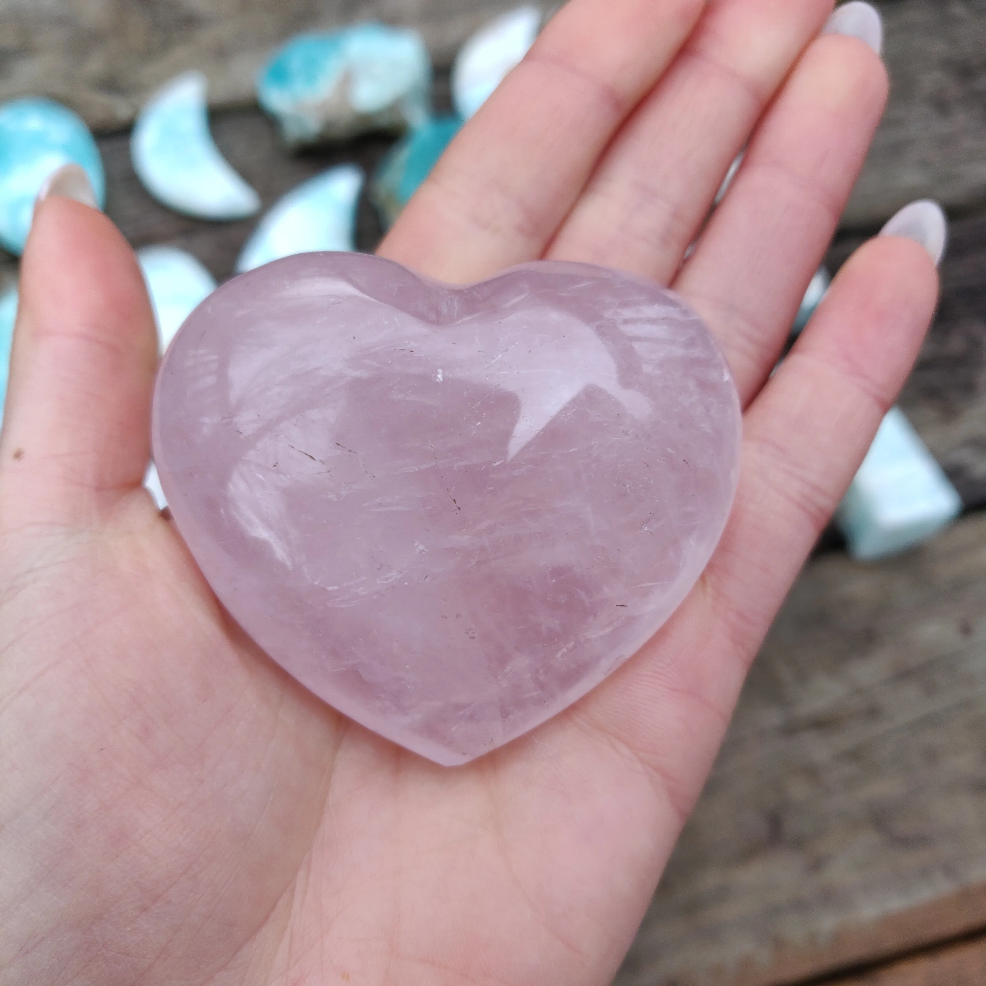 Star Rose Quartz Heart (#18RQ)