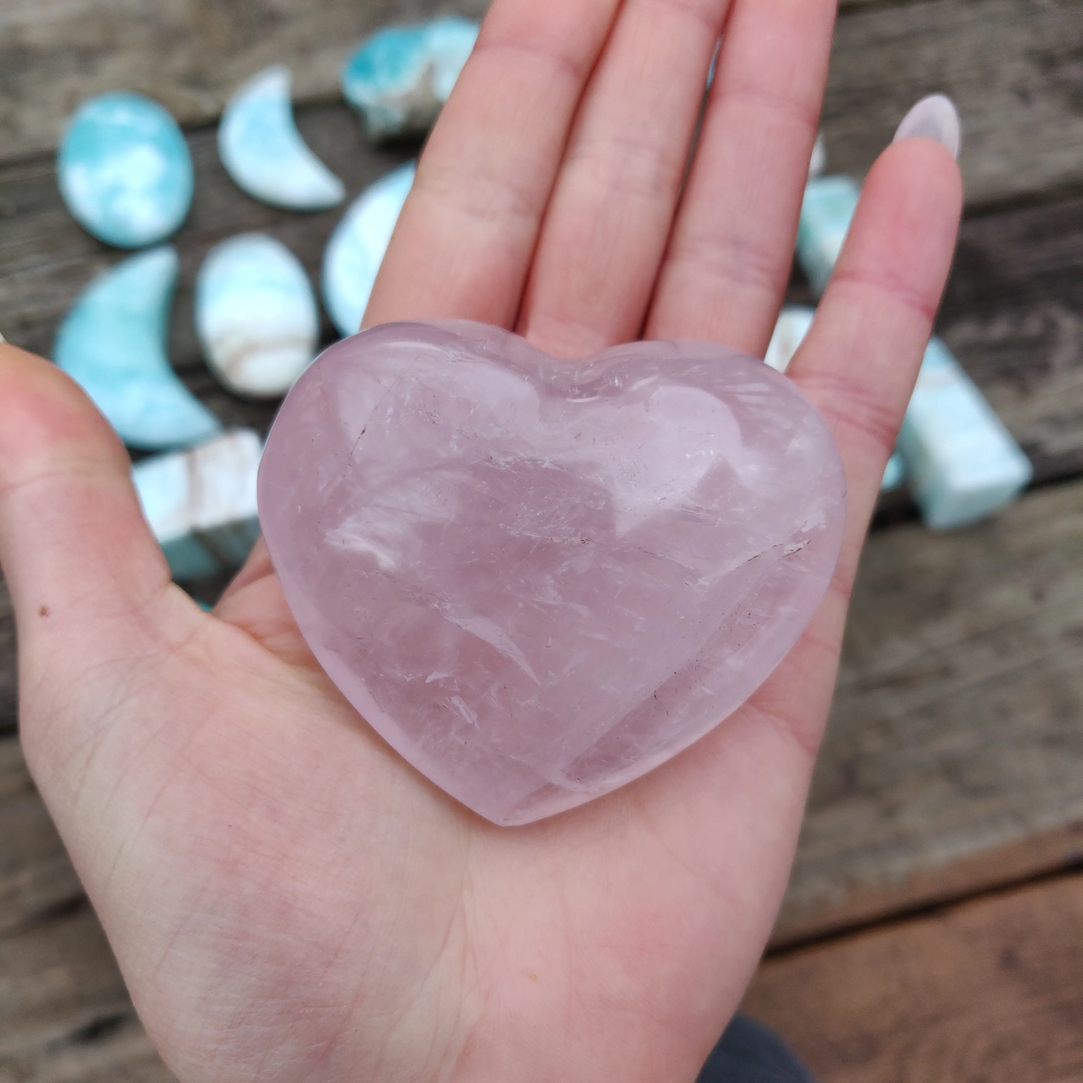 Star Rose Quartz Heart (#18RQ)