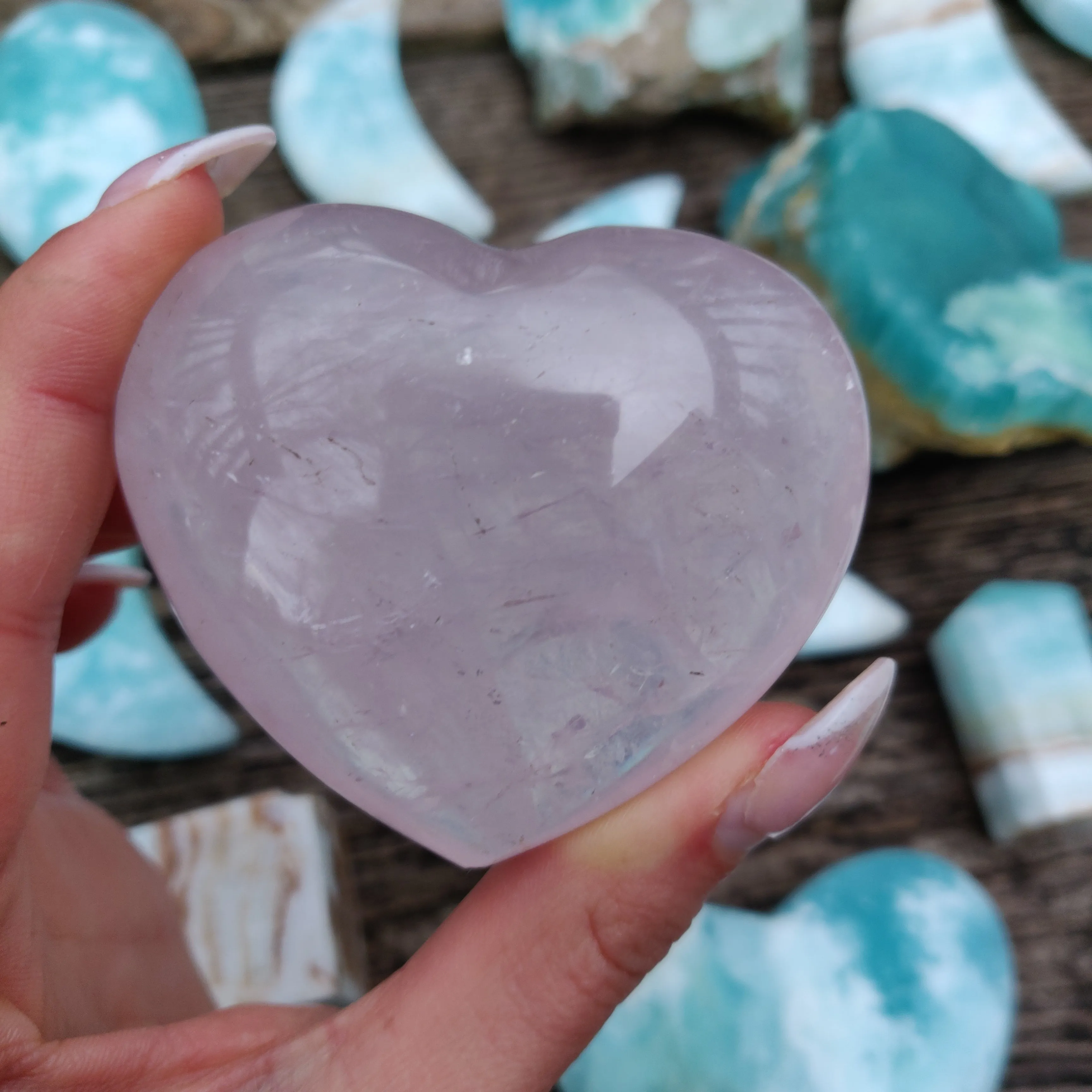 Star Rose Quartz Heart (#18RQ)