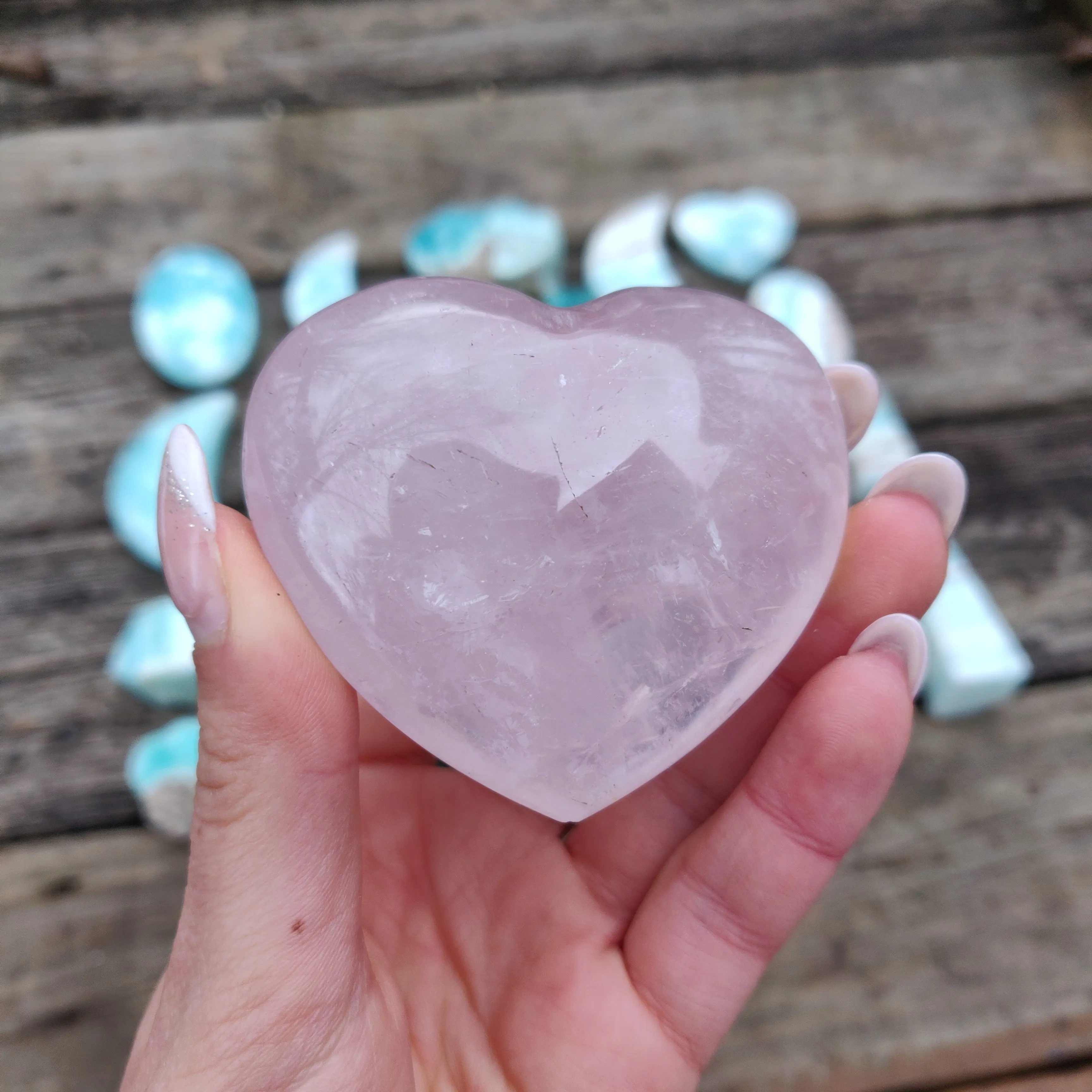 Star Rose Quartz Heart (#18RQ)