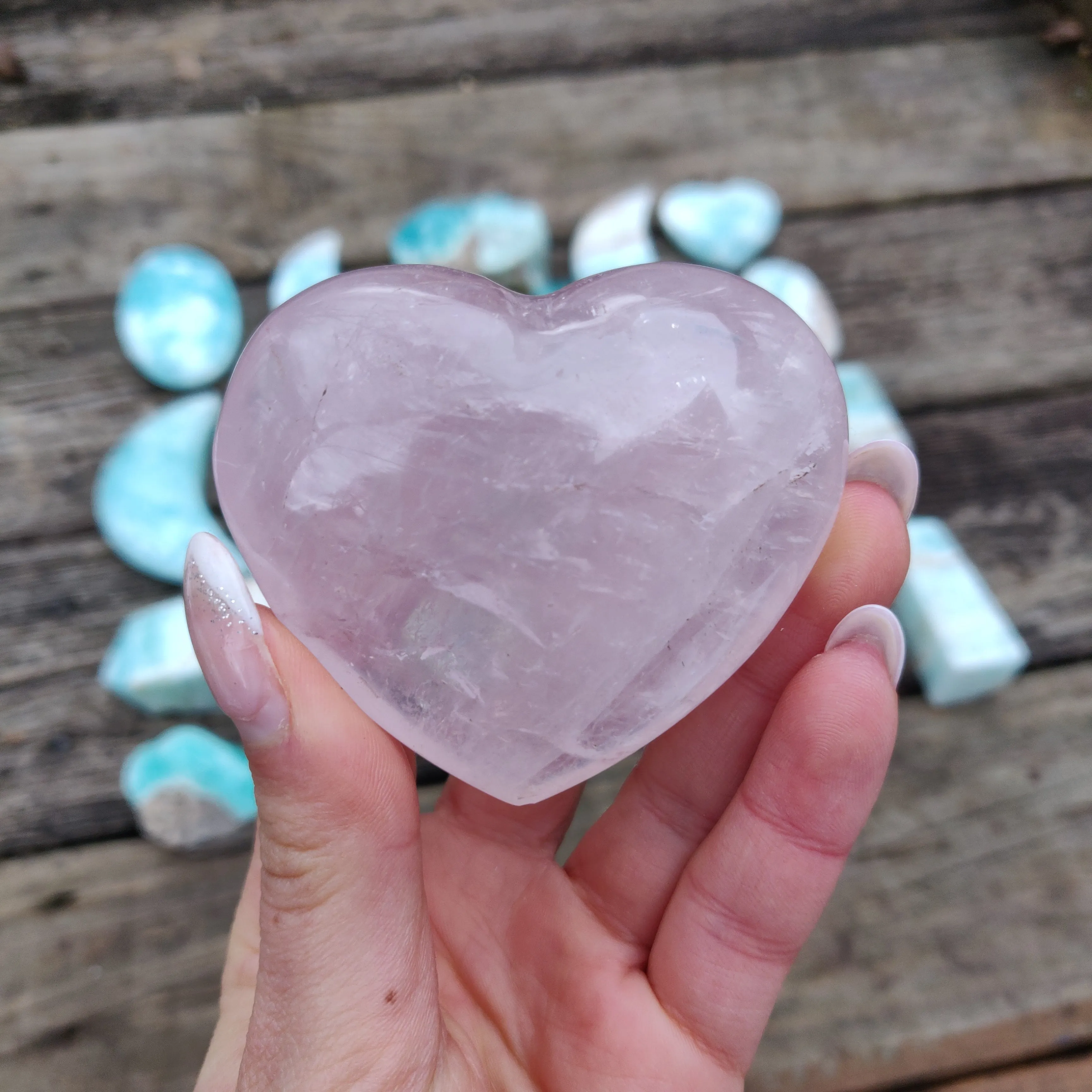 Star Rose Quartz Heart (#18RQ)