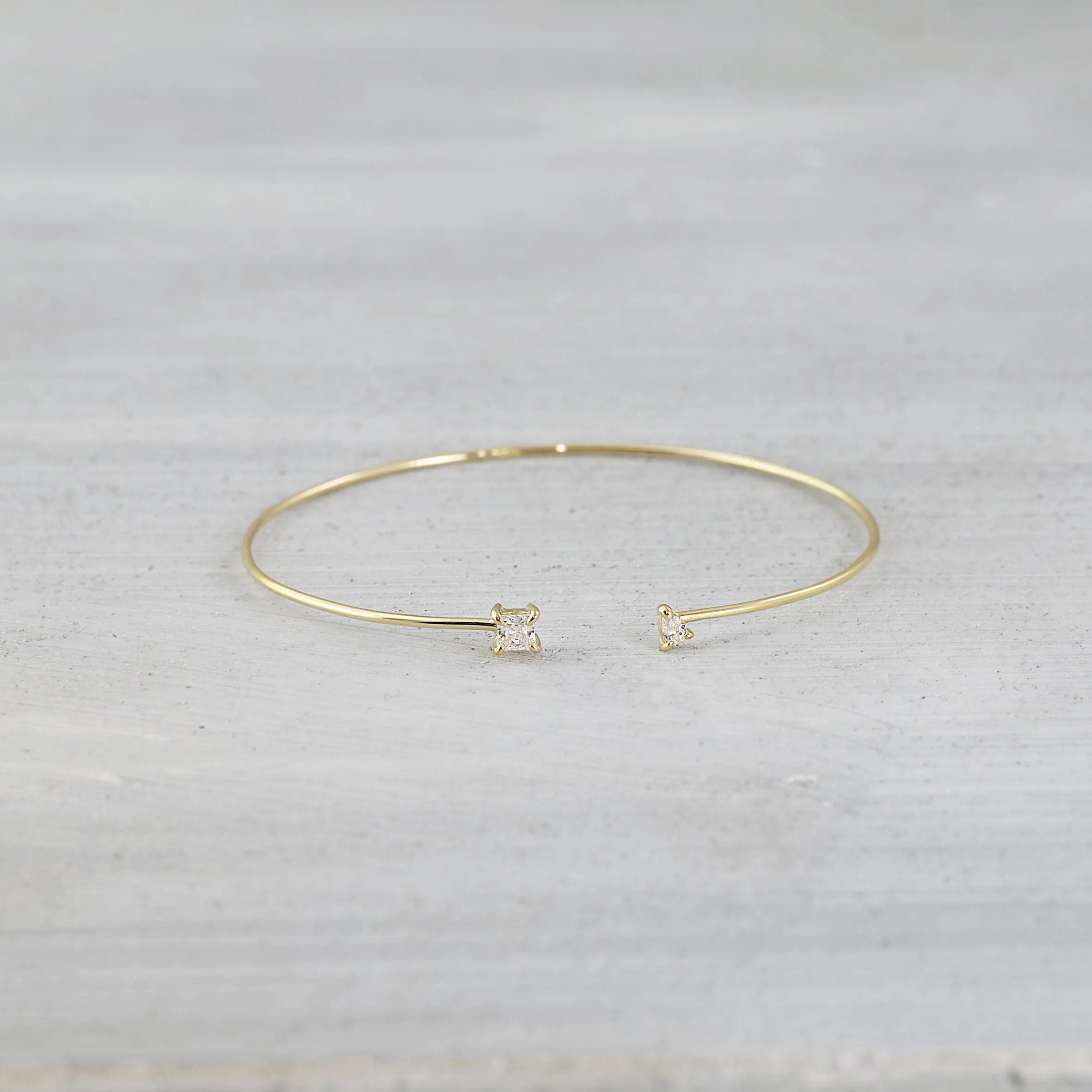 Trapeze cuff bracelet - 14K/ 18K Gold