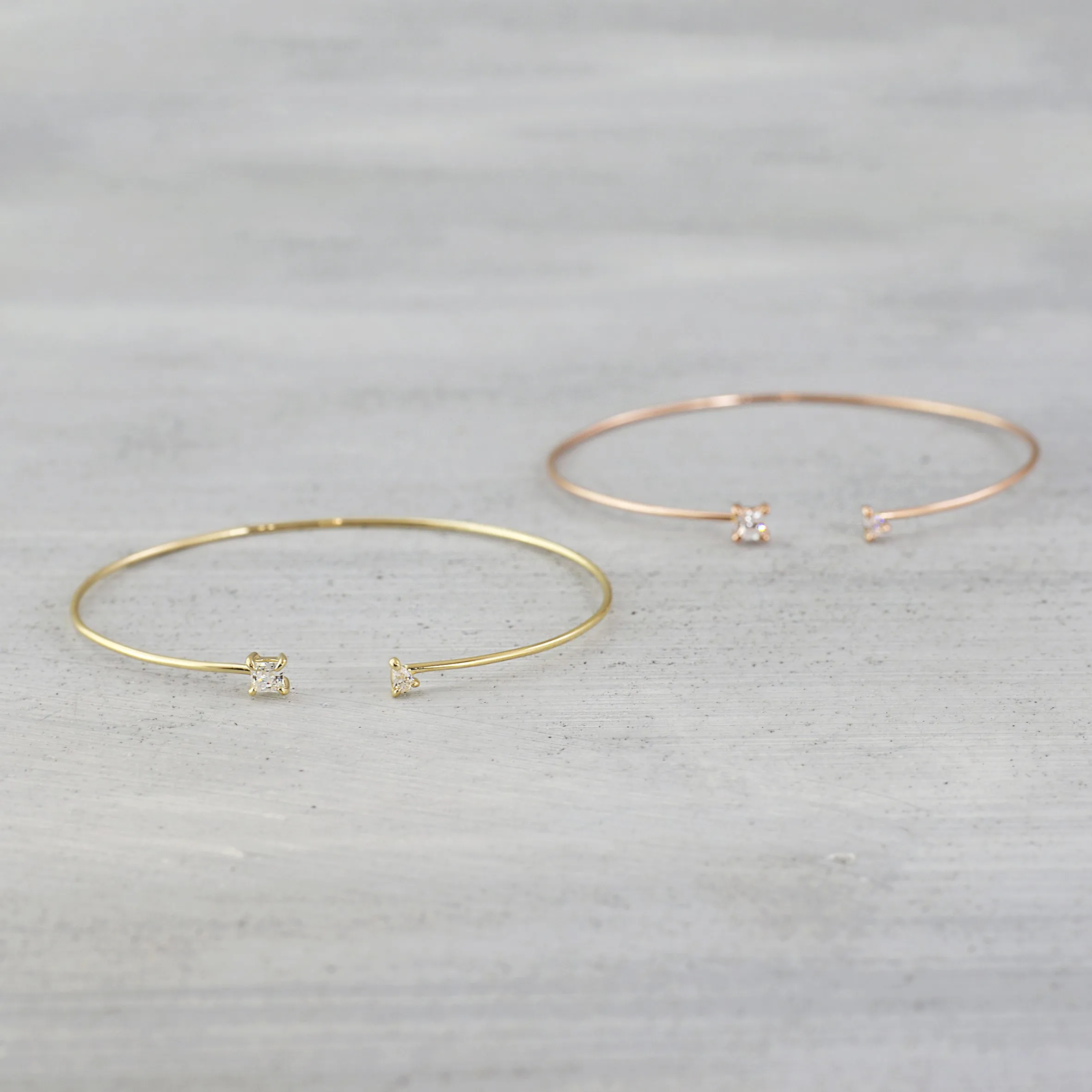 Trapeze cuff bracelet - 14K/ 18K Gold