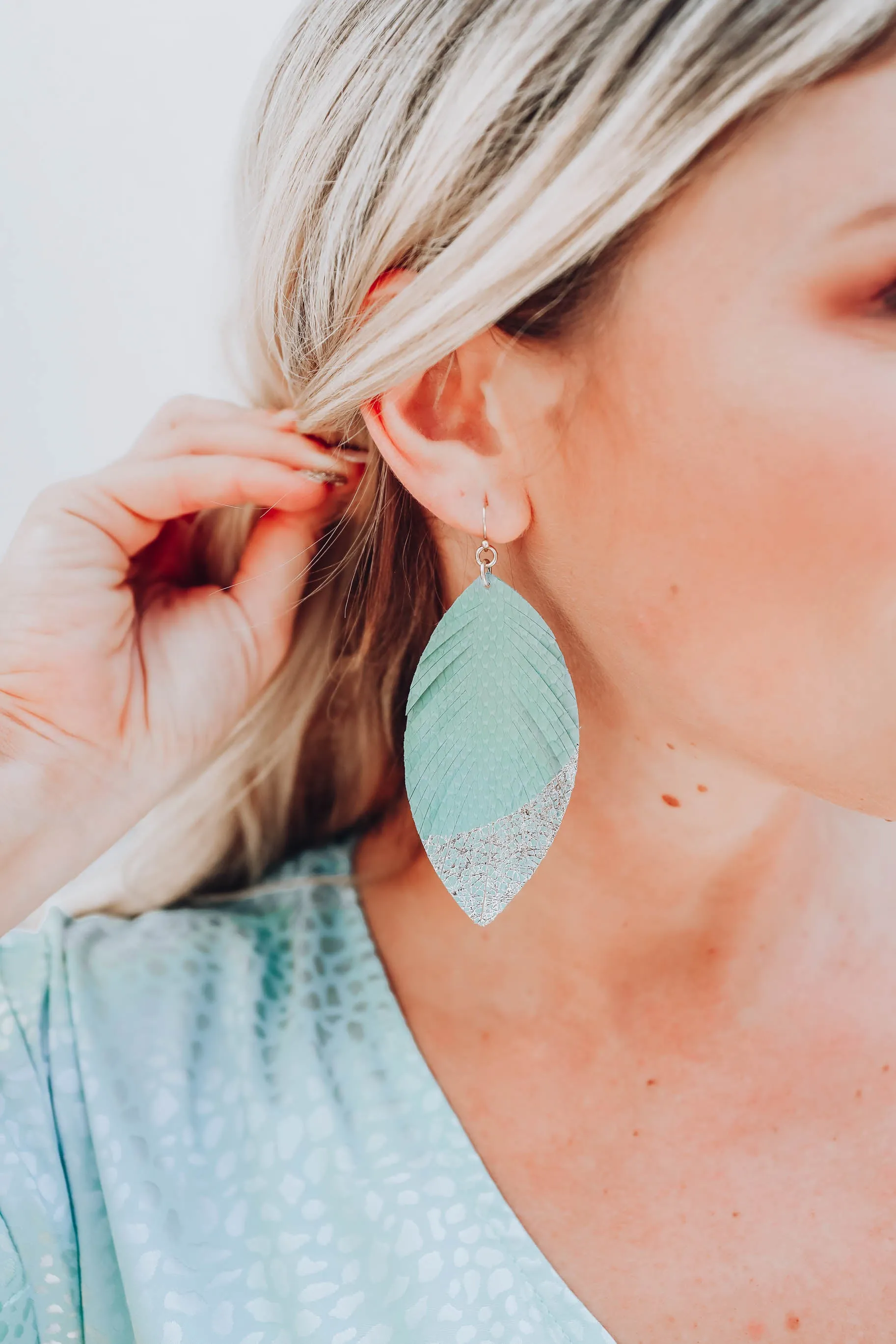 Tribal Fringe Earrings - Turquoise