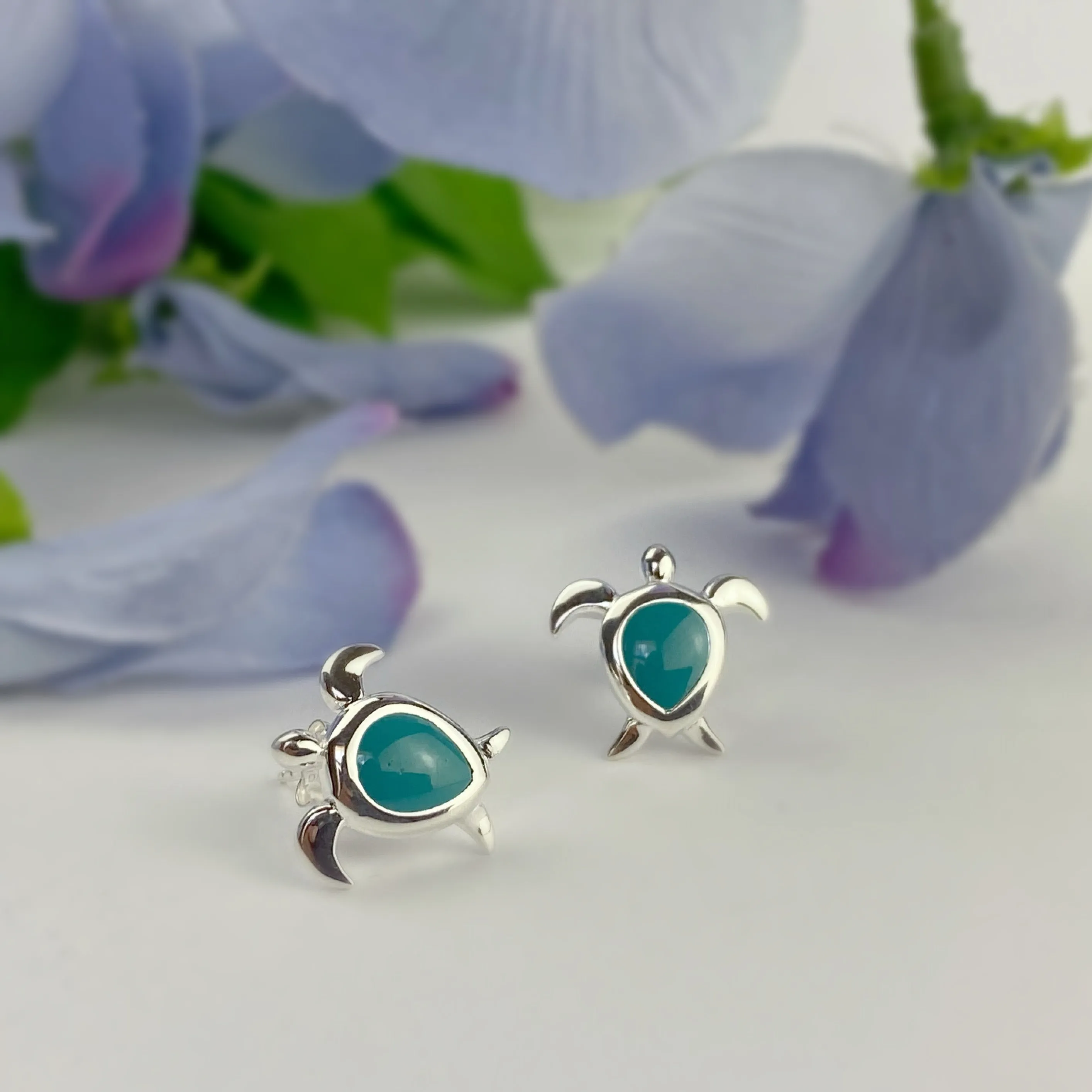 Turquoise Turtle Earrings - VE494TQ