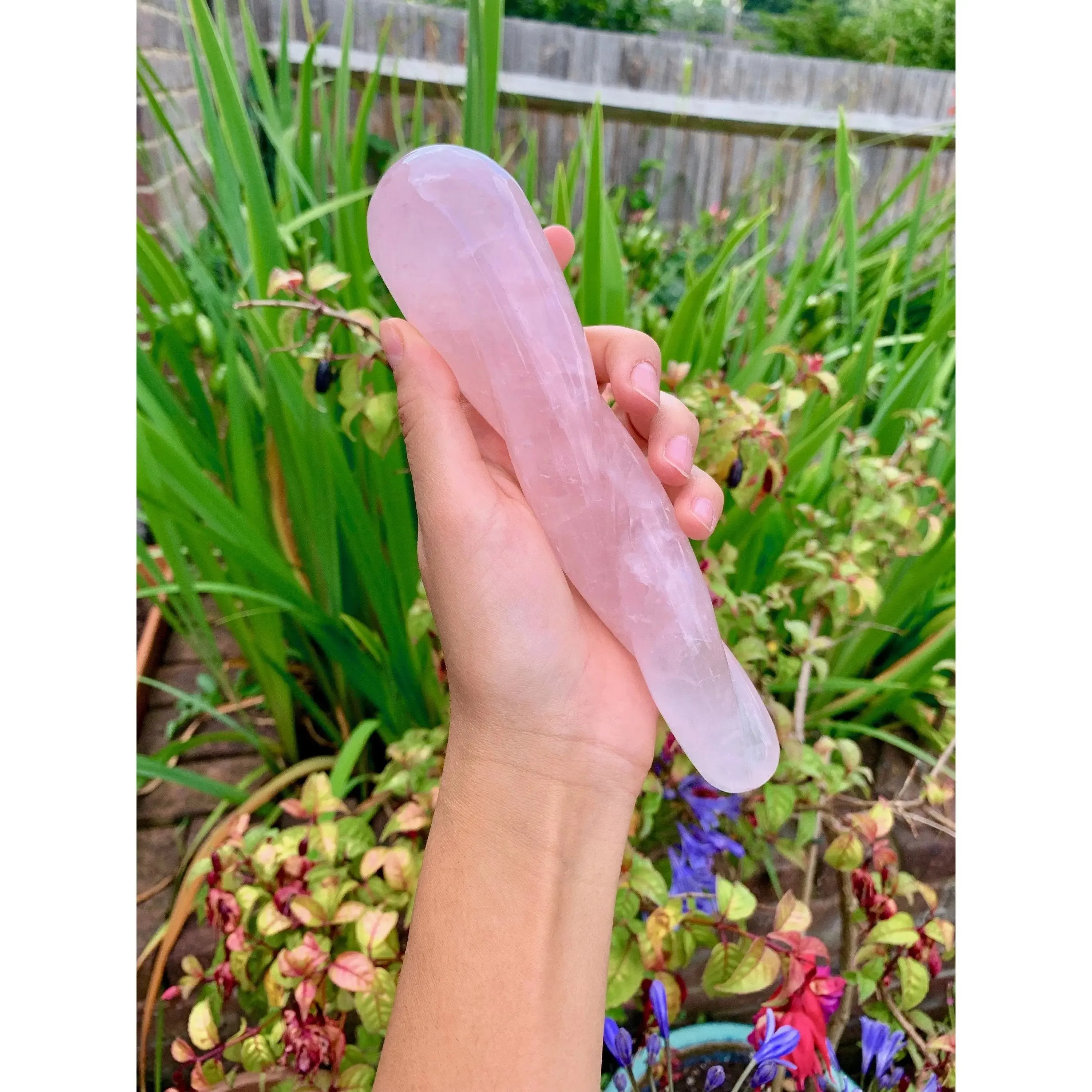 Twisted Rose Quartz Yoni Wand