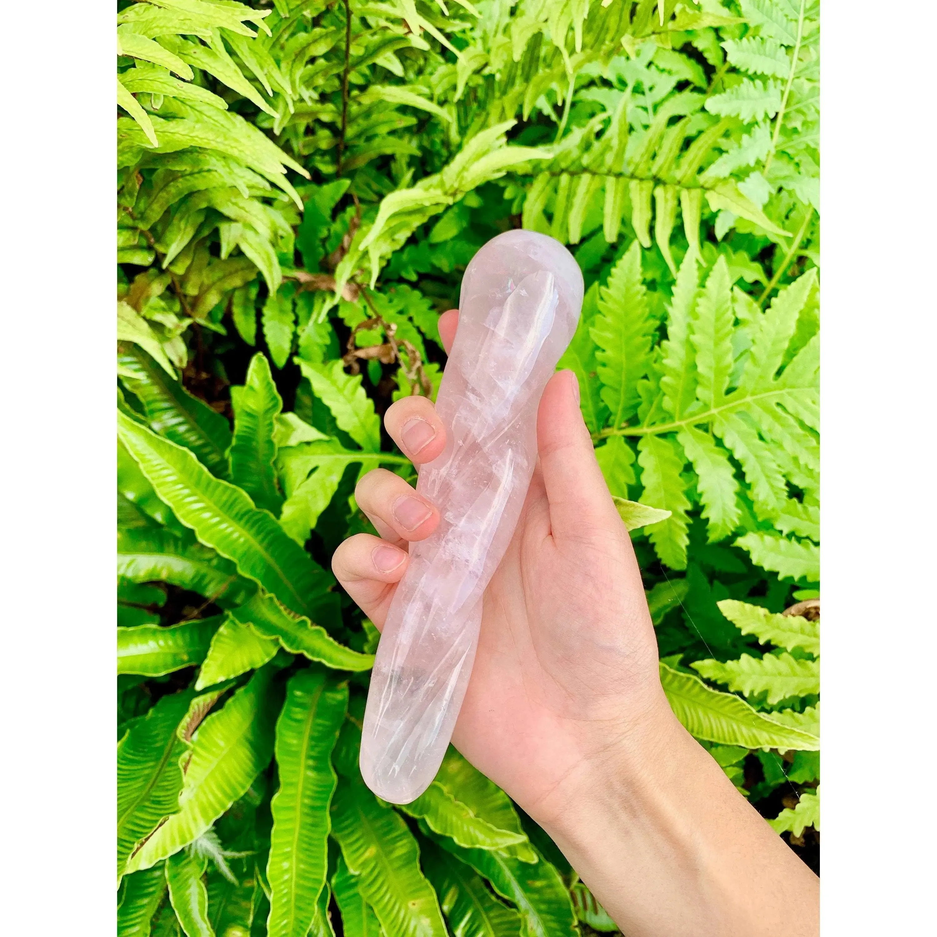 Twisted Rose Quartz Yoni Wand