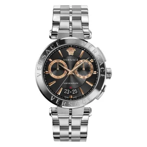 Versace Men's Watch Aion Chronograph 45mm Black VE1D02423