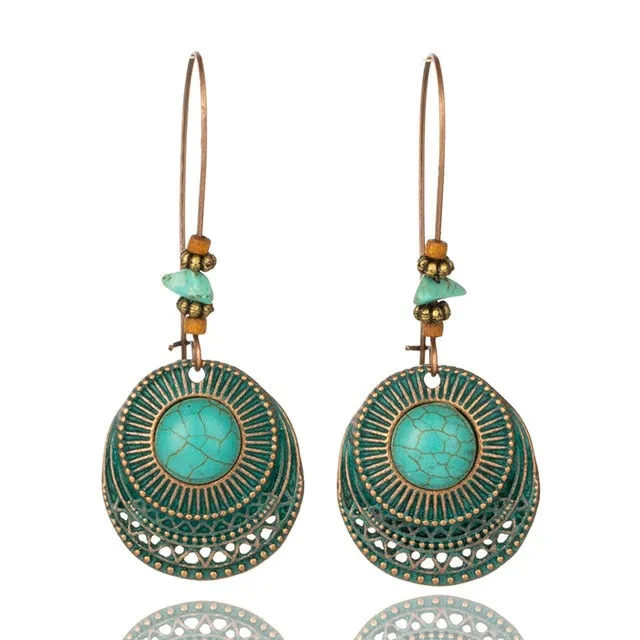 Vintage Turquoise Drop Earrings