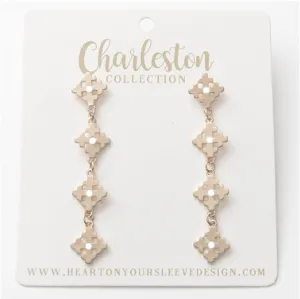 White Charleston Earrings