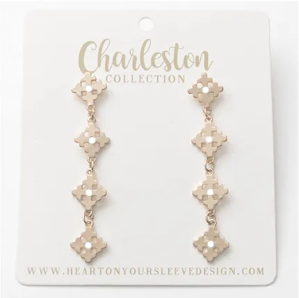 White Charleston Earrings