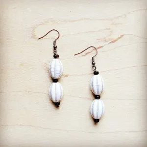 White Turquoise Melon Bead Earrings - The Jewelry Junkie