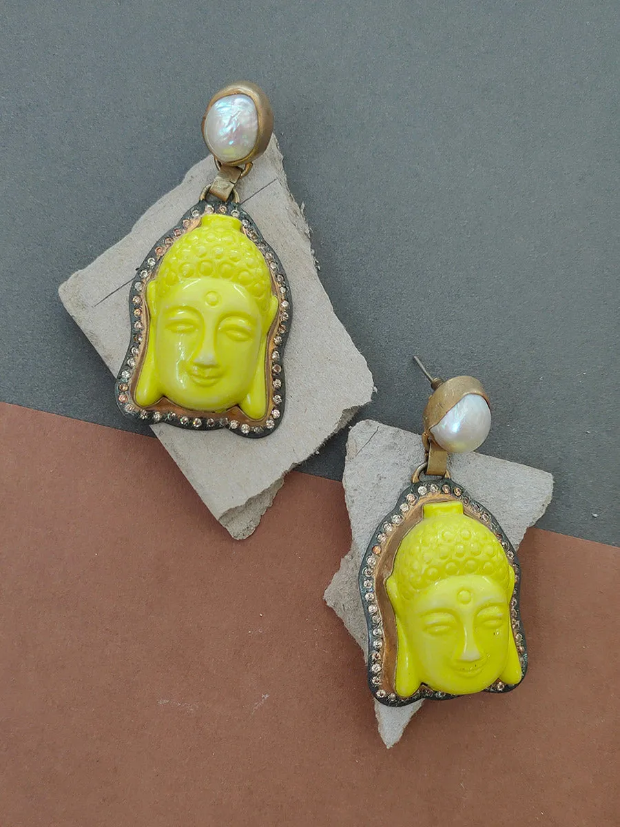 Yellow Color Costume Earrings - CSTEAR96