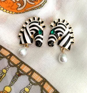 Zebra Earrings