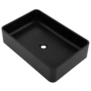 ZLINE 24" Siena Square Vessel Bath Sink in Matte Black (SK-QVSQ-MB-24)